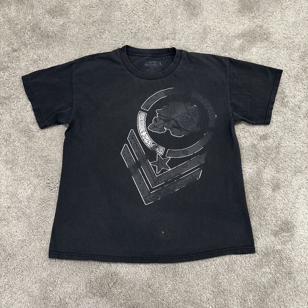 Metal Mulisha Shirt Mens Size L Black Short Sleeve Crew Neck Y2K Grunge
